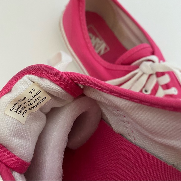 SHOES VANS Canvas Sneaker pink size youth 3.5 - Picture 11 of 13